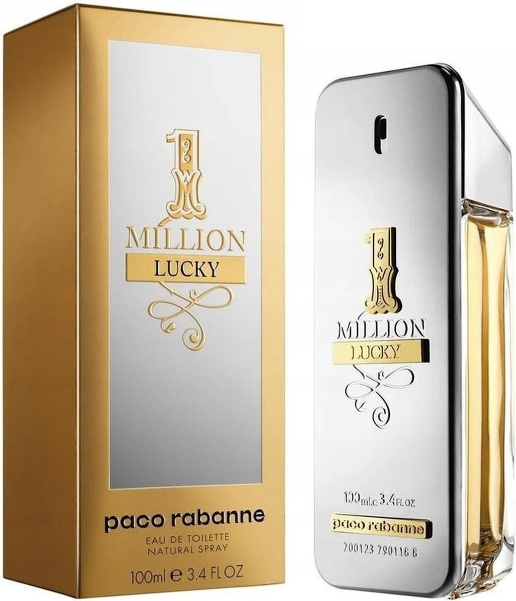 Paco Rabanne 1 Million Lucky 100 Ml - Eau De Toilette - Herenparfum 15 Paco Rabanne 1 Million Lucky 100 Ml - Eau De Toilette - Herenparfum - Afbeelding 15