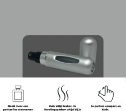 Cetins - Parfum Verstuiver Navulbaar - Mini Parfum Flesje - Reisflesje – Matt Grijs - -Parfum Verkoopwinkel 1200x1058 3