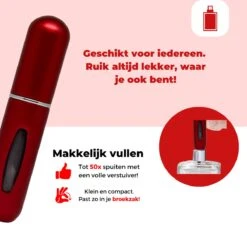 Cetins - Parfum Verstuiver Navulbaar - Mini Parfum Flesje - Reisflesje – Matt Rood -Parfum Verkoopwinkel 1200x1145 3