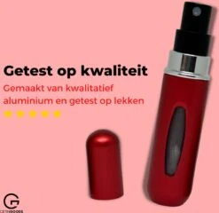 Cetins - Parfum Verstuiver Navulbaar - Mini Parfum Flesje - Reisflesje – Matt Rood -Parfum Verkoopwinkel 1200x1165 3