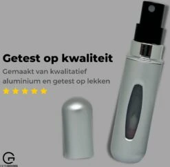 Cetins - Parfum Verstuiver Navulbaar - Mini Parfum Flesje - Reisflesje – Matt Grijs - -Parfum Verkoopwinkel 1200x1175 2