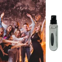 MaxedMore Navulbare Parfumverstuiver 5ml Zilver - 65 Keer Spraybare Parfum Verstuiver - Hervulbaar Tasverstuiver Voor Parfum - Meeneem Mini Geur Flesje Voor Op Reis - Lipstick Formaat Navulbaar Parfumflesje -Parfum Verkoopwinkel 1200x1200 403
