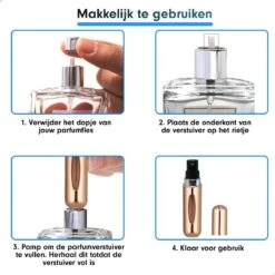 Mini Parfum Flesje 2-PACK Goud En Roze| Lipstick Formaat Navulbare Parfum Verstuiver -Parfum Verkoopwinkel 1200x1200 434