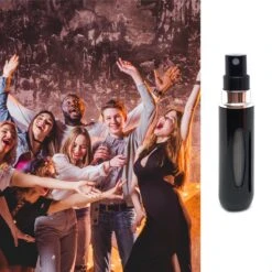 MaxedMore Navulbare Parfumverstuiver 5ml Zwart - 65 Keer Spraybare Parfum Verstuiver - Hervulbaar Tasverstuiver Voor Parfum - Meeneem Mini Geur Flesje Voor Op Reis - Lipstick Formaat Navulbaar Parfumflesje -Parfum Verkoopwinkel 1200x1200 447