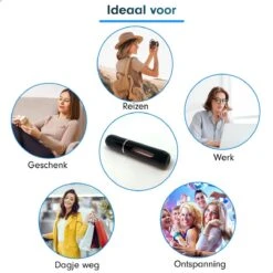 MaxedMore Navulbare Parfumverstuiver 5ml Zwart - 65 Keer Spraybare Parfum Verstuiver - Hervulbaar Tasverstuiver Voor Parfum - Meeneem Mini Geur Flesje Voor Op Reis - Lipstick Formaat Navulbaar Parfumflesje -Parfum Verkoopwinkel 1200x1200 450