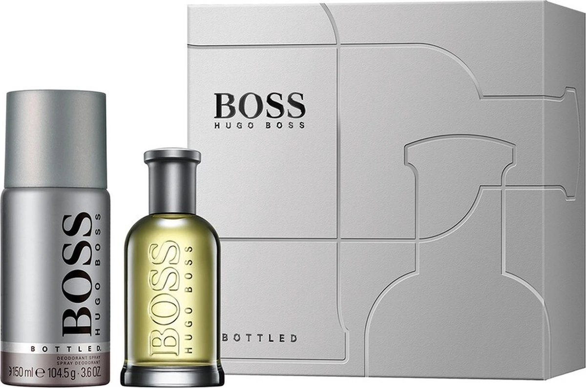 Hugo Boss Bottled Giftset - 50 Ml Eau De Toilette Spray + 150 Ml Deodorant Spray - Cadeauset Voor Heren 1 Hugo Boss Bottled Giftset - 50 Ml Eau De Toilette Spray + 150 Ml Deodorant Spray - Cadeauset Voor Heren