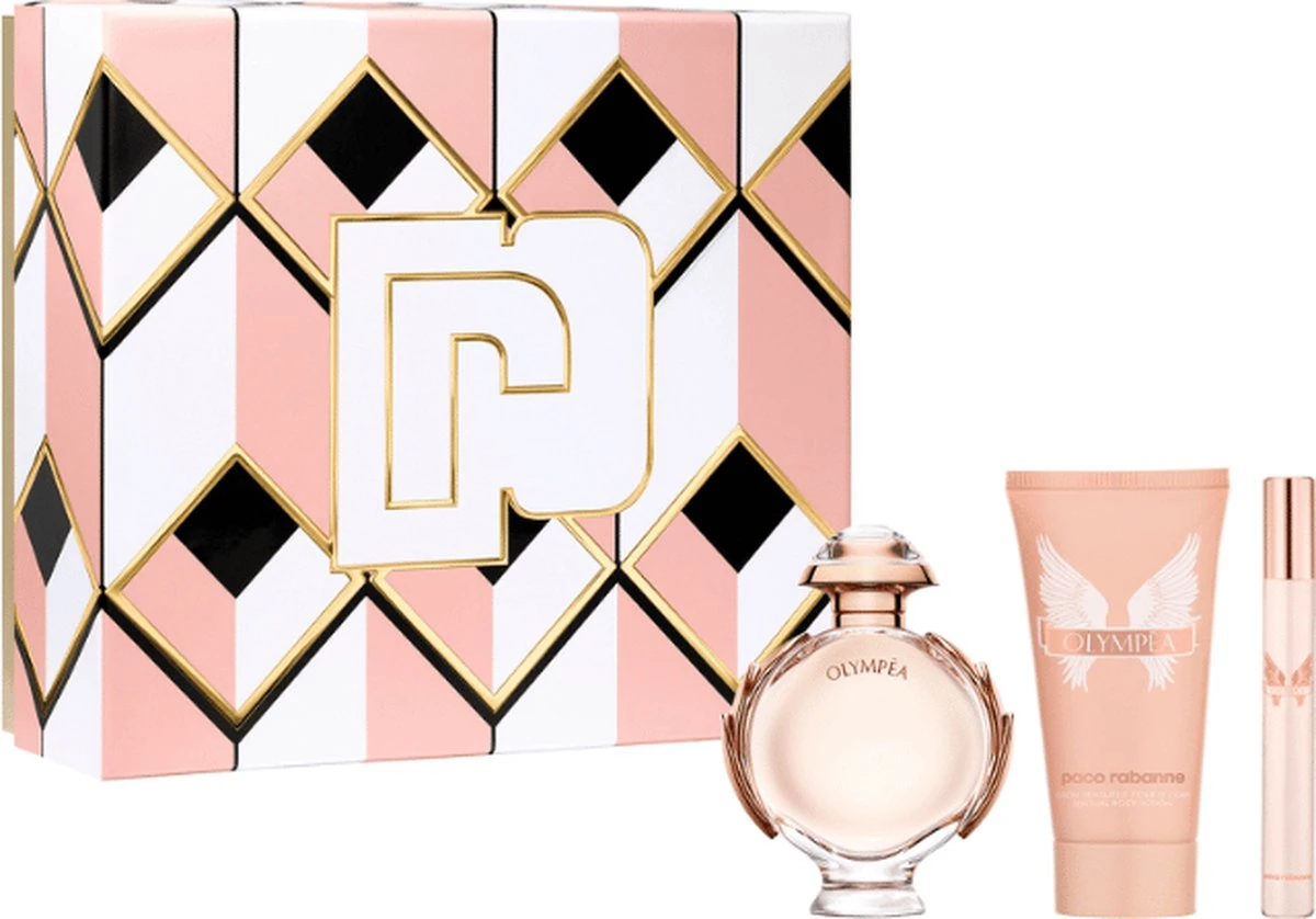 Paco Rabanne Olympéa Giftset - 50 Ml Eau De Parfum Spray + 10 Ml Eau De Parfum Spray + 75 Ml Bodylotion - Cadeauset Voor Dames