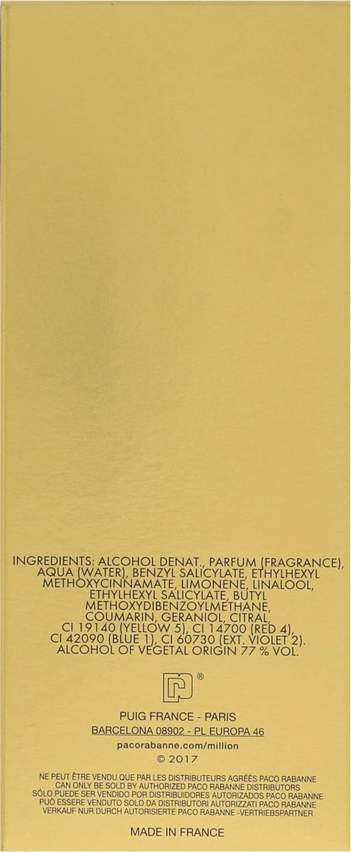 Paco Rabanne 1 Million Lucky 100 Ml - Eau De Toilette - Herenparfum 3 Paco Rabanne 1 Million Lucky 100 Ml - Eau De Toilette - Herenparfum - Afbeelding 3