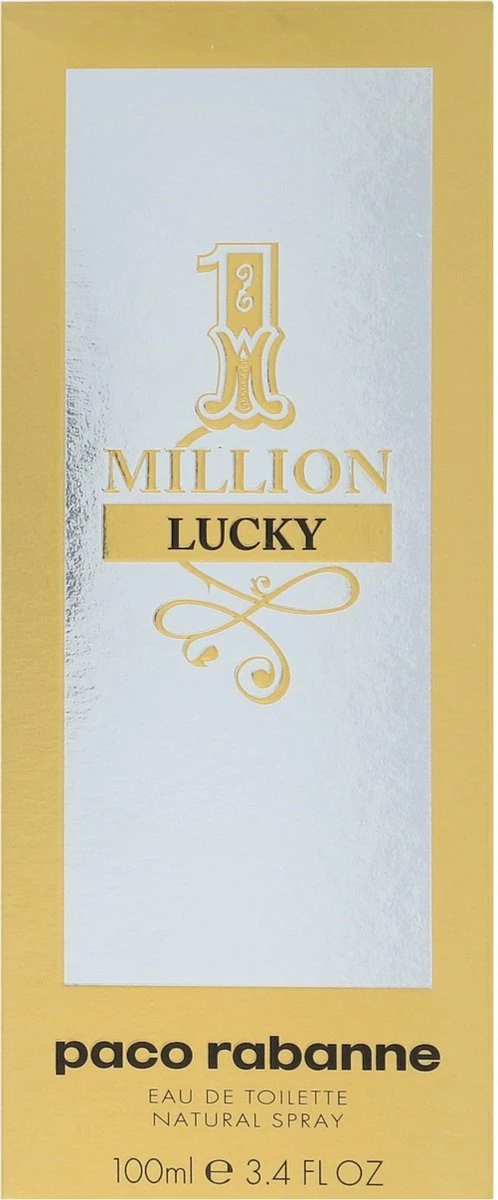 Paco Rabanne 1 Million Lucky 100 Ml - Eau De Toilette - Herenparfum 2 Paco Rabanne 1 Million Lucky 100 Ml - Eau De Toilette - Herenparfum - Afbeelding 2