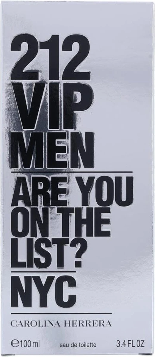 Carolina Herrera 212 VIP Men - 100 Ml - Eau De Toilette Spray - Herenparfum 18 Carolina Herrera 212 VIP Men - 100 Ml - Eau De Toilette Spray - Herenparfum - Afbeelding 18