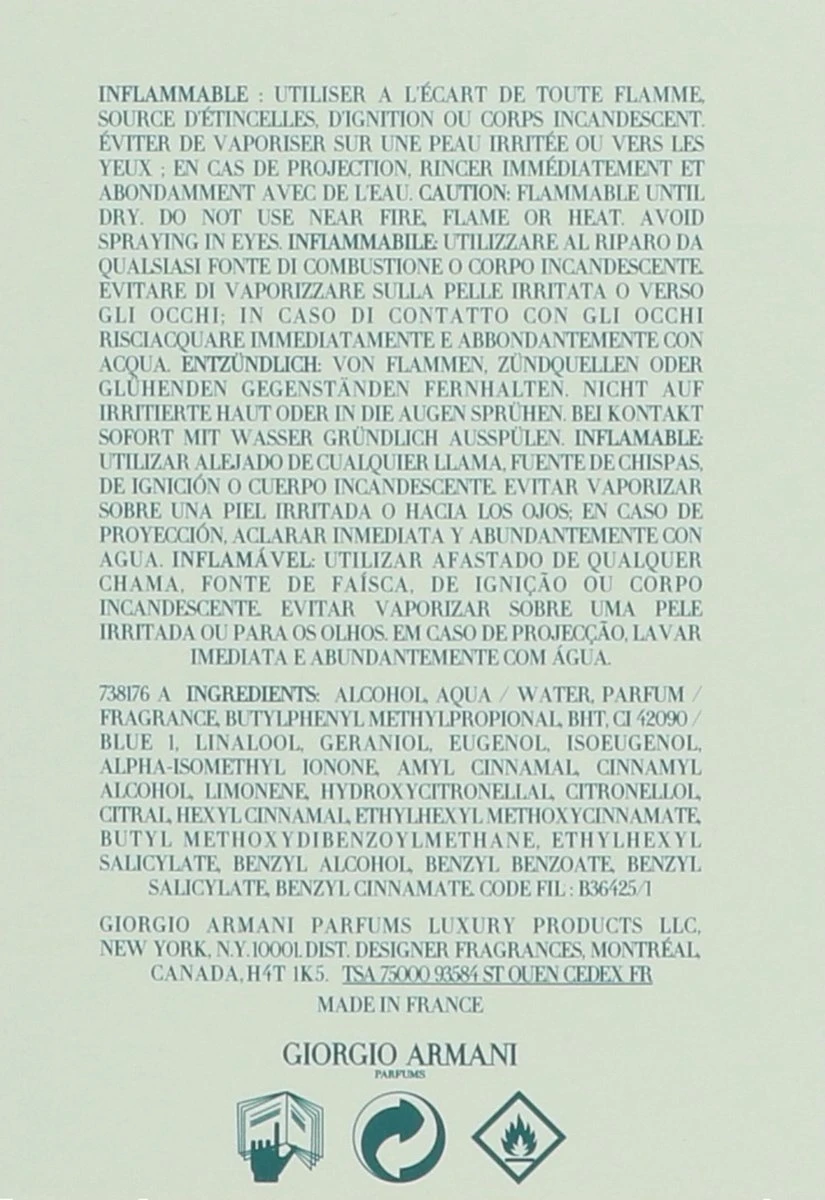 Giorgio Armani Acqua Di Giò - 100ml - Eau De Toilette 4 Giorgio Armani Acqua Di Giò - 100ml - Eau De Toilette - Afbeelding 4