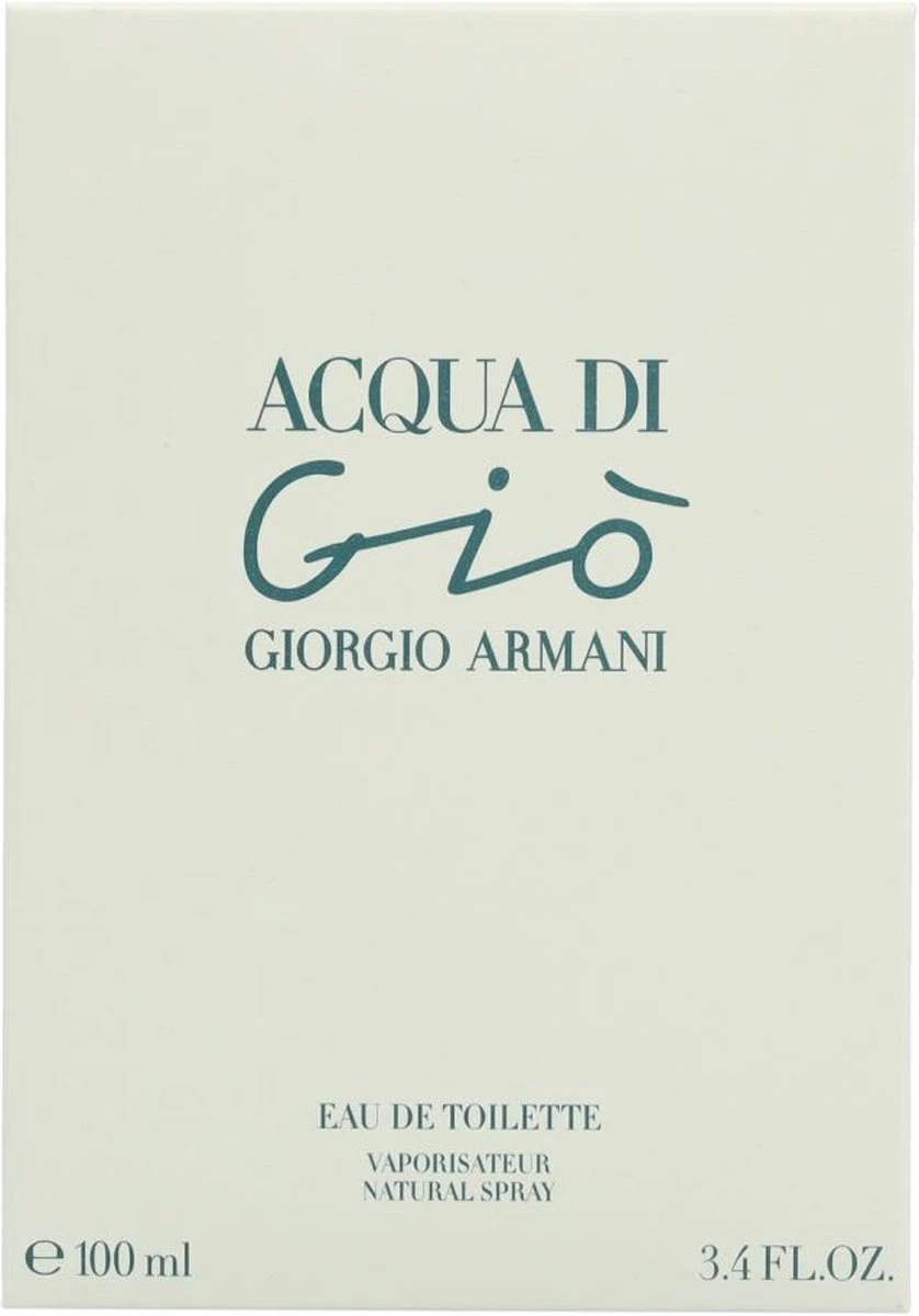 Giorgio Armani Acqua Di Giò - 100ml - Eau De Toilette 19 Giorgio Armani Acqua Di Giò - 100ml - Eau De Toilette - Afbeelding 19