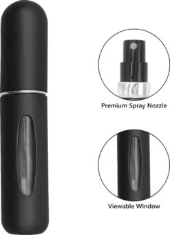 Merkloos Hervulbaar Parfumflesje - Zwart - 5ML - Verstuiver - Navulbaar -Parfum Verkoopwinkel 869x1200 4