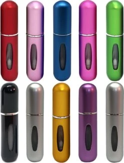 MaxedMore Navulbare Parfumverstuiver 5ml Blauw - 65 Keer Spraybare Parfum Verstuiver - Hervulbaar Tasverstuiver Voor Parfum - Meeneem Mini Geur Flesje Voor Op Reis - Lipstick Formaat Navulbaar Parfumflesje -Parfum Verkoopwinkel 914x1200 2